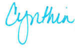 Signature of Cynthia