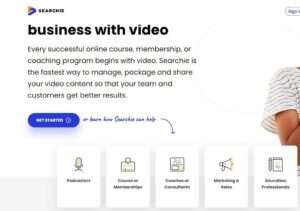 Searchi Business with Video landing page